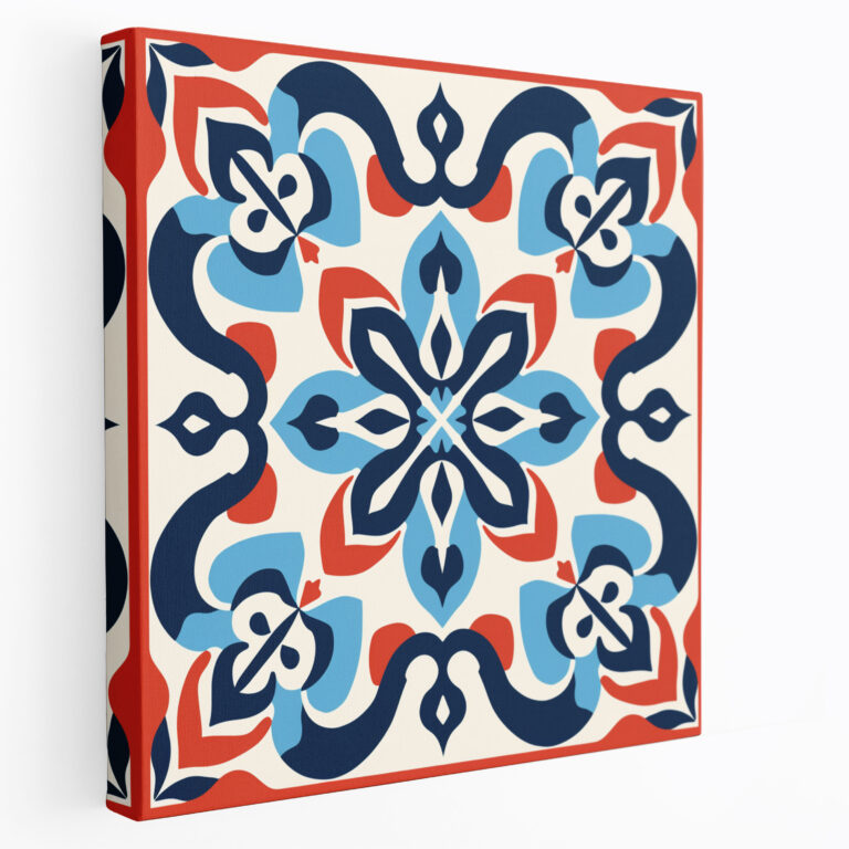 Asian Canvas Print - Geometric Elegance - Asian, Wall Art, Canvas Print, Home Decoration