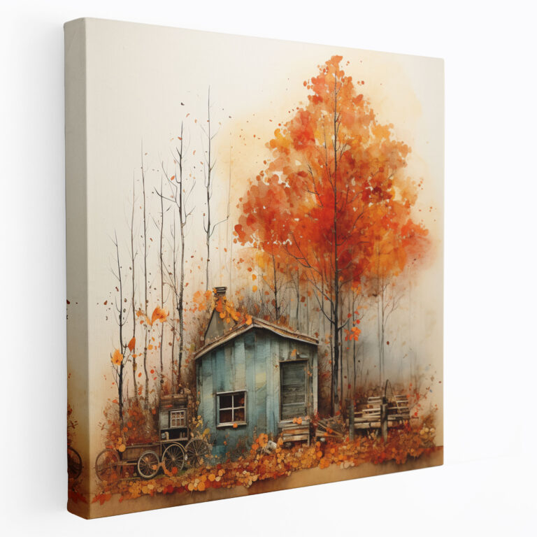 Cozy Autumn Scene Canvas Print - Autumn, Cozy Autumn Scene, Photography, Autumn