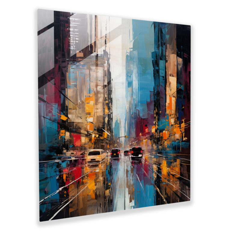 Chaos City Glass Print - Basquiat, Glass Print, Modern Art, Chaotic Brushstrokes