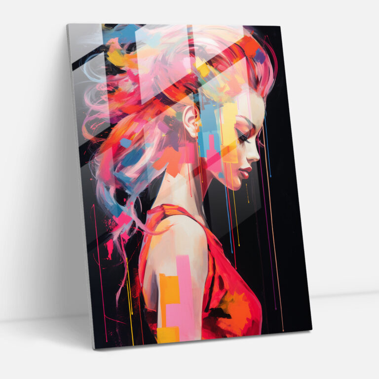 Barbie Glass Print - Abstract Silhouette - Barbie, Glass Wall Art, Modern Art, Fusion