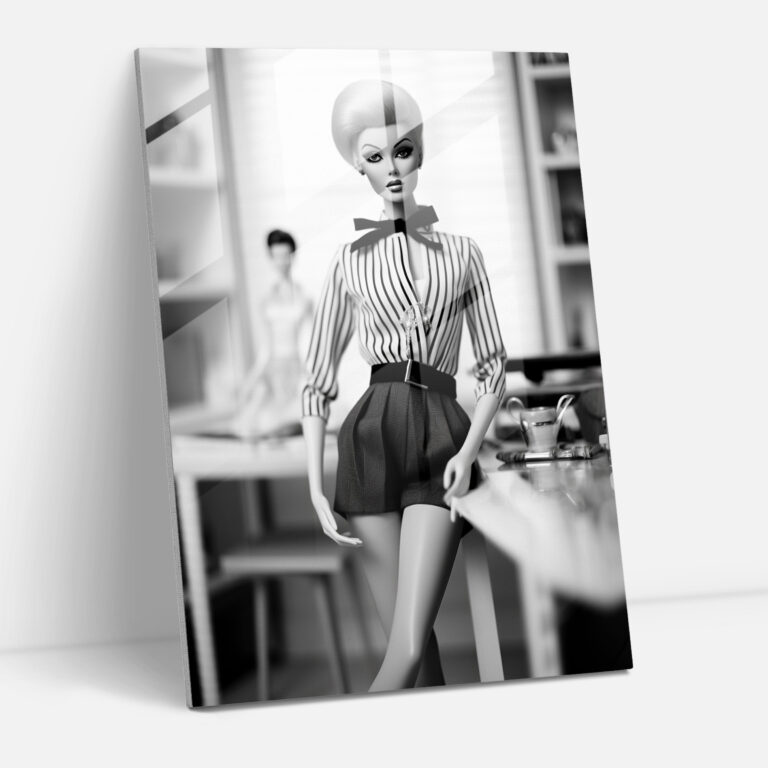 Vintage Barbie Glass Print - Barbie, Nostalgia, Glass Print, Glass Art
