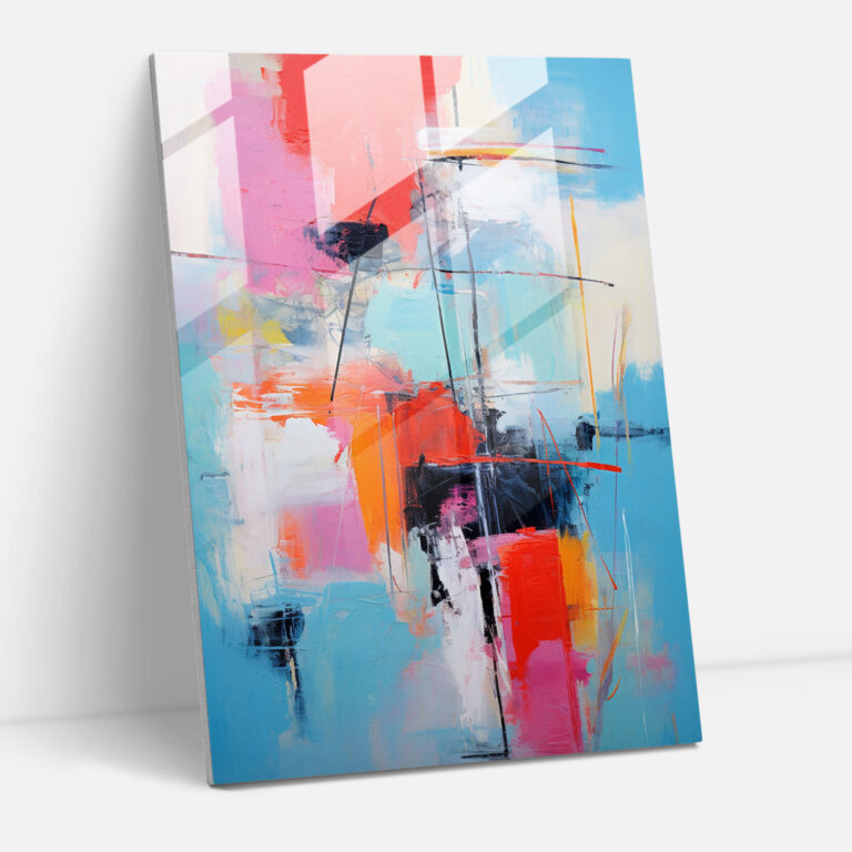Basquiat Glass Wall Art - Basquiat, Glass Print, Glass Wall Art, Bold Color Palette