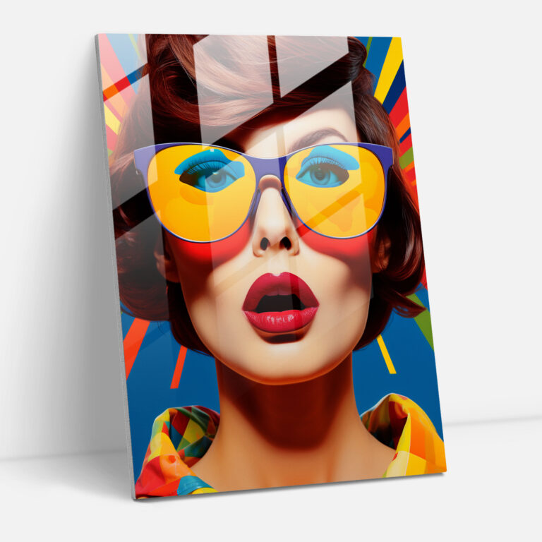 Basquiat Glass Print - Pop Art Fusion - Basquiat, Modern Art, Popular Culture References, Pop Art Style
