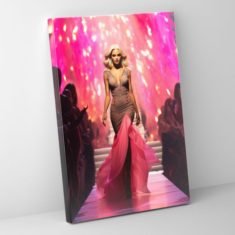 Fashion Show Barbie Canvas Print - Barbie, Fashion Show, Vibrant Colors, Home Decoration