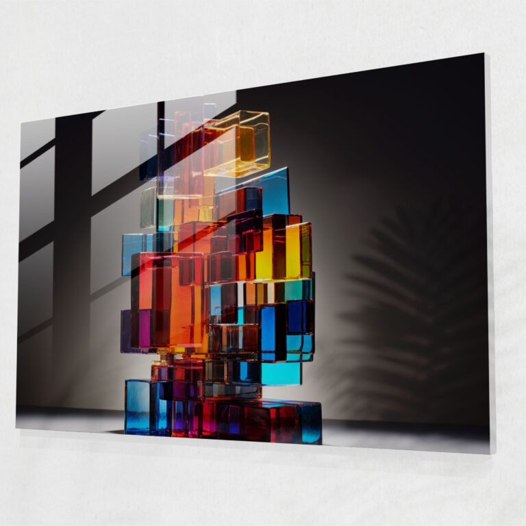 Blockchain Glass Art - Blockchain, Home Decoration, Modern Art, Ever-Evolving