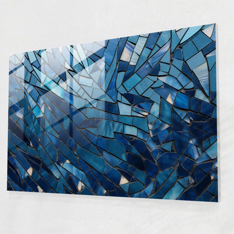 Blockchain Glass Mosaic - Blockchain, Sophistication, Patterns And Textures, Glass Mosaic