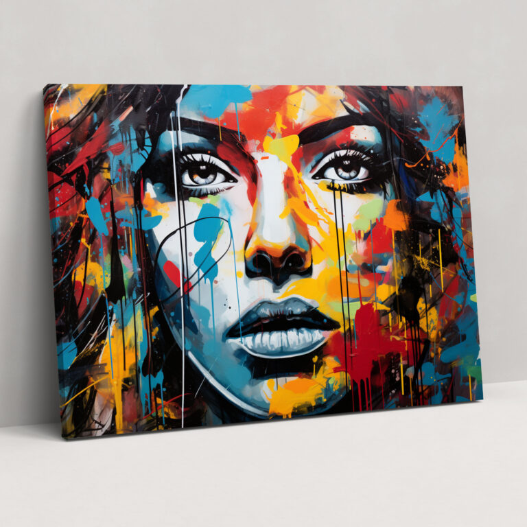 Blockchain Street Art Canvas Print - Blockchain, Bold Brushstrokes, Social Messages, Wall Decoration