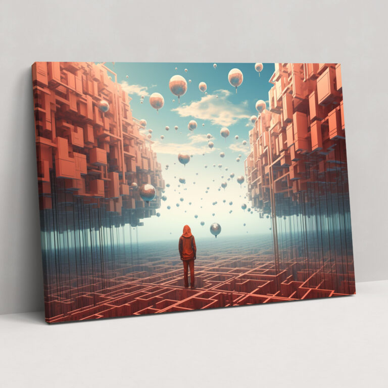 Surreal Blockchain Canvas Print - Blockchain, Canvas Print, Wall Decoration, Home Decoration