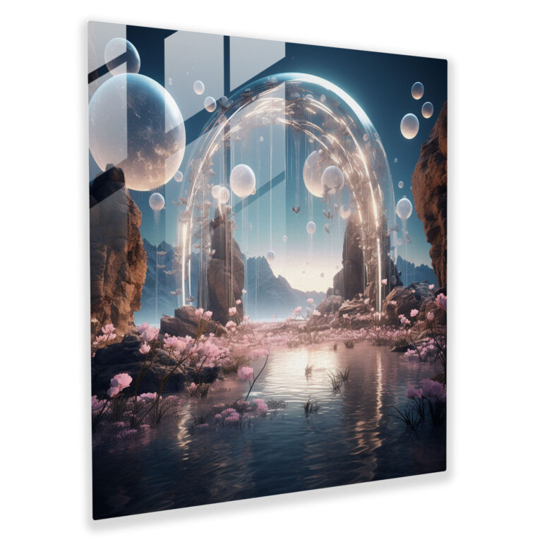 Mystical Beachscape Glass Print - Beach, Wall Decoration, Glass Art, Modern Art