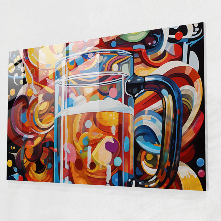 Beer Glass Print - Beer, Glass Print, Wall Decoration, Patterns