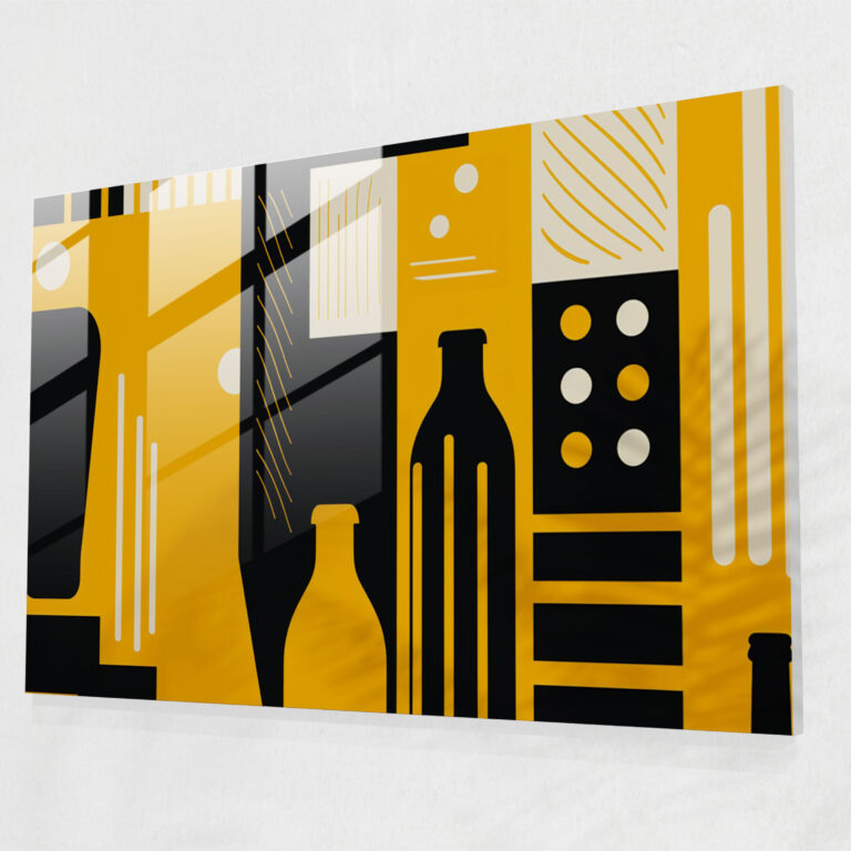 Beer Wall Decoration - Beer, Beer Wall Decoration, Glass Art, Geometric Beer Pattern