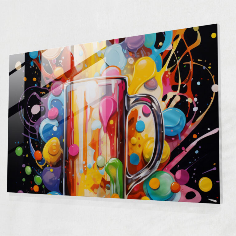 Beer Glass Print - Beer, Glass Art, Modern Art, Glass Print
