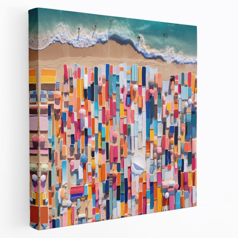 Geometric Beach Towels Canvas Print - Beach, Energize, Beach, Colorful