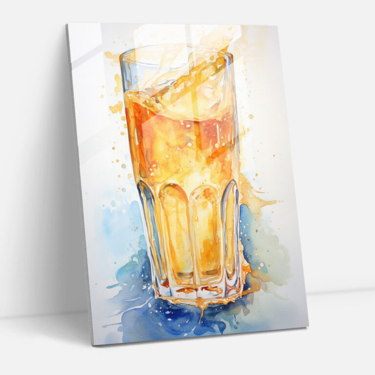 Beer Glass Print - Beer, Home Decoration, Beer, Glass Art