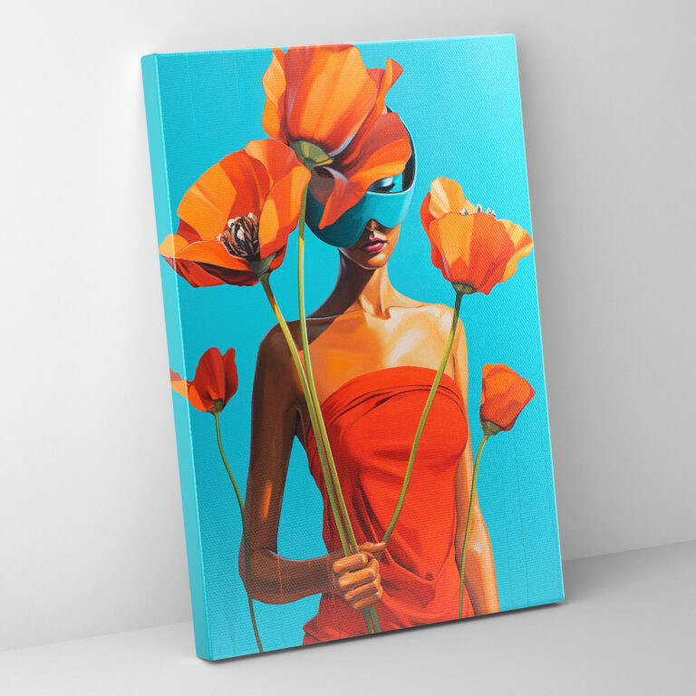 Energetic Blooms Pop Art Canvas Print - Bleeding Flowers, Canvas Wall Art, Wall Art, Canvas