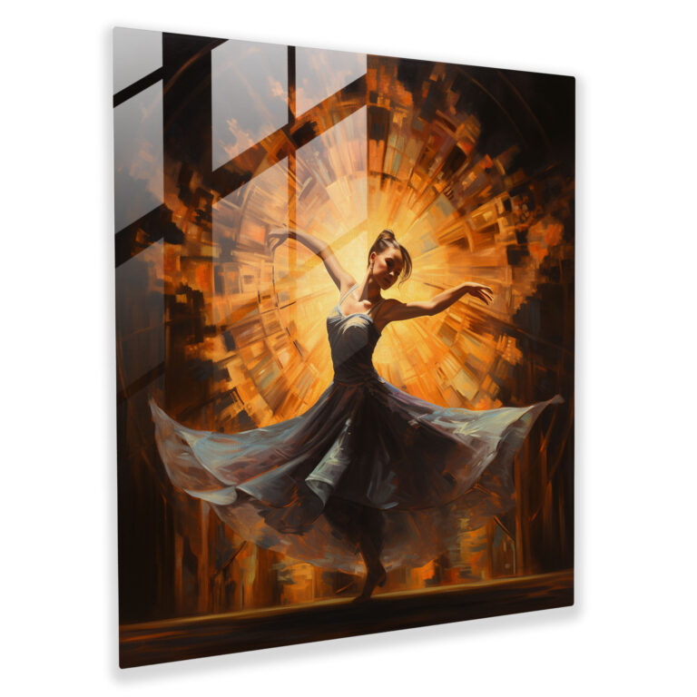 Enchanting Ballerina Glass Print - Ballerina, Ballerina, Home Decoration, Oil Painting