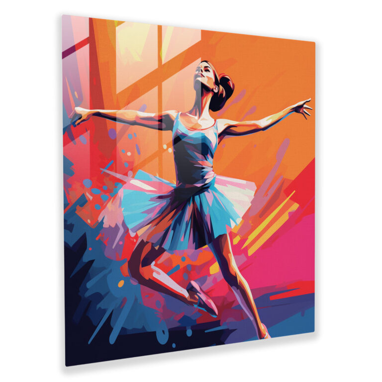 Pop Ballerina Glass Print - Ballerina, Modern Art, Pop Art, Retro Nostalgia