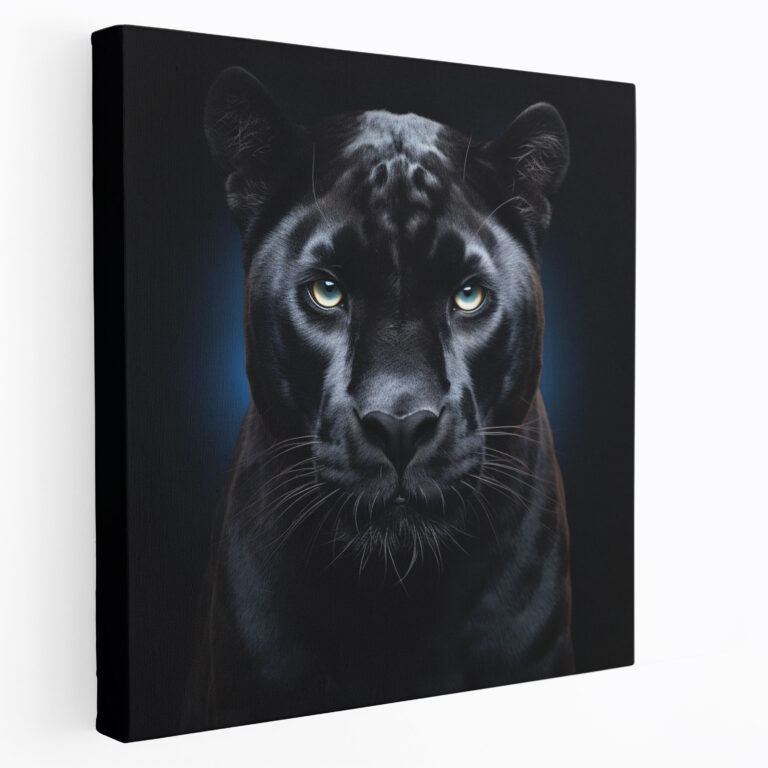 Close-Up Black Panther Canvas Print - Black Panther, Portrait, Wall Decoration, Canvas Print