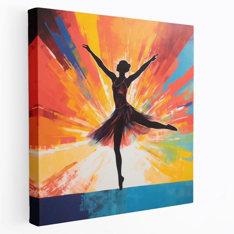 Modern Minimalist Ballerina Canvas Print - Ballerina, Vibrant, Contemporary, Canvas Print