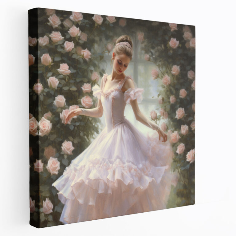 Romantic Ballet Ballerina Canvas Print - Ballerina, Home Decoration, Elegant, Wall Art