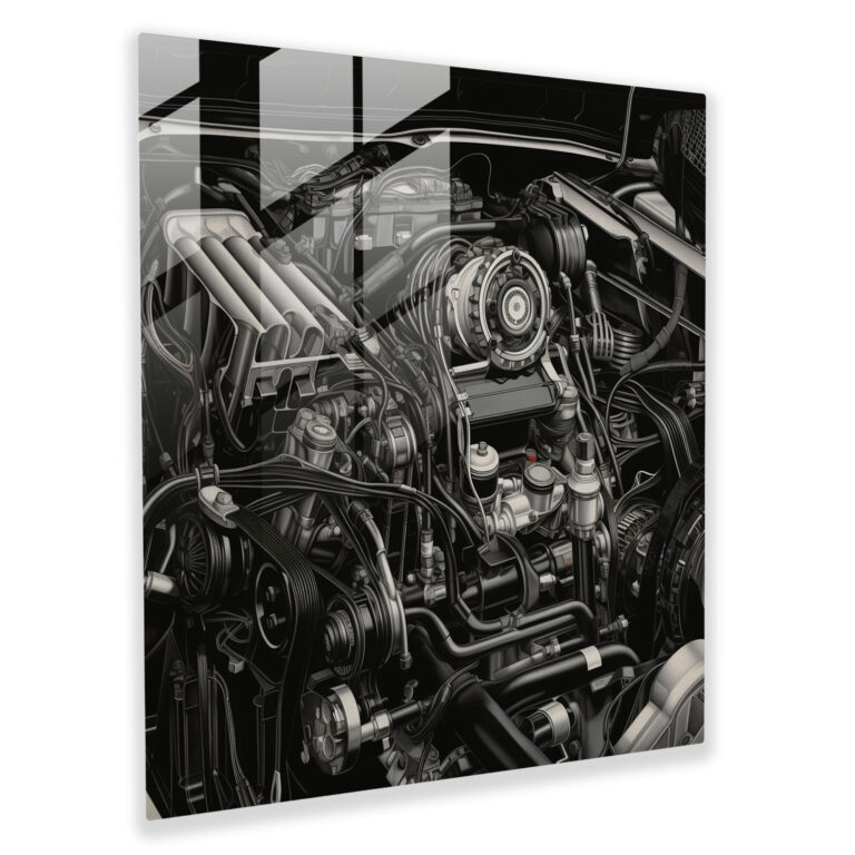 Bmw Realistic Glass Print - Bmw, Glass Print, Glass Art, Wall Decoration