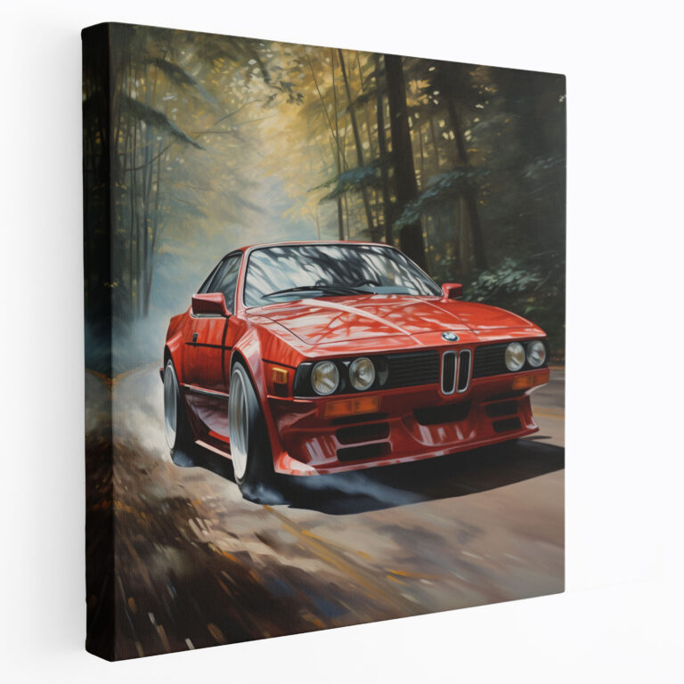 Bmw Sports Car Oil Painting - Bmw, Bmw Sports Car, Canvas, Wall Decoration