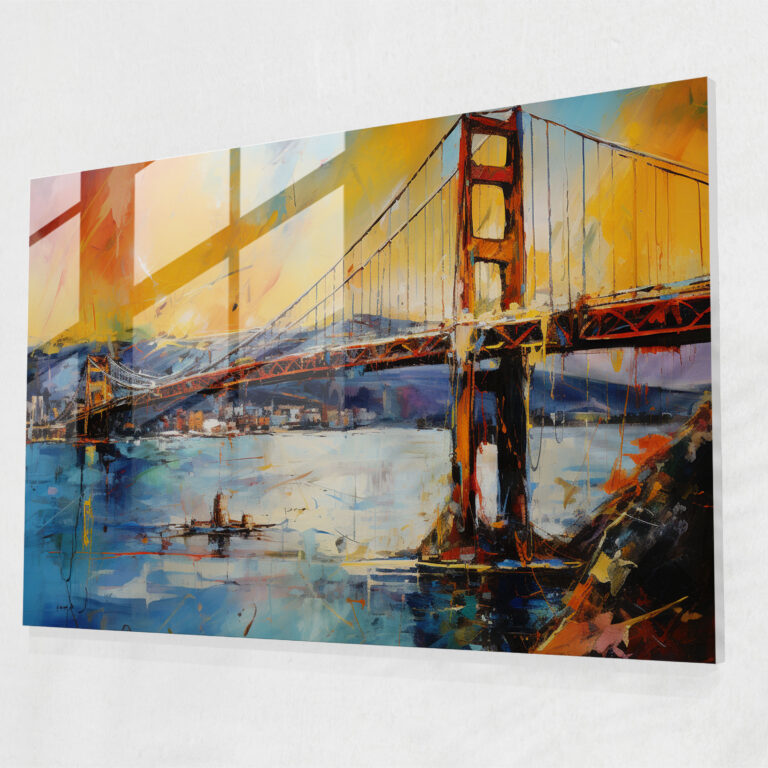 Bosphorus Bridge Glass Wall Art - Bosphorus Bridge, Wall Decoration, Intense Colors, Glass Wall Art