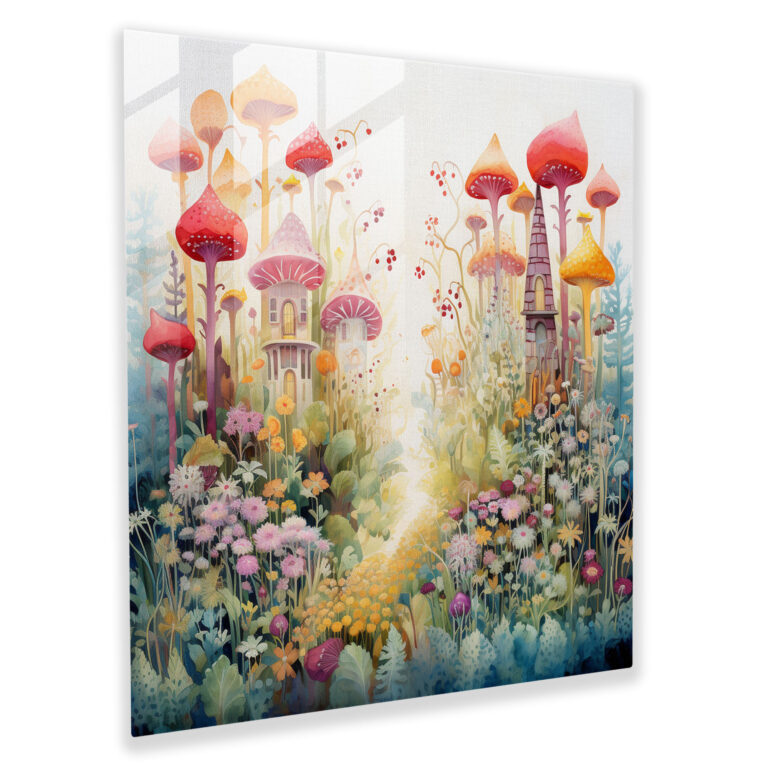 Bohemian Watercolor Glass Print - Bohemian, Wall Decoration, Home Decoration, Glass Art