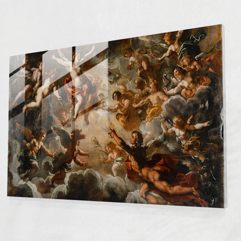 Baroque Style Painting Glass Art - Baroque, Baroque Style Painting, Dynamic Composition, Modern Art
