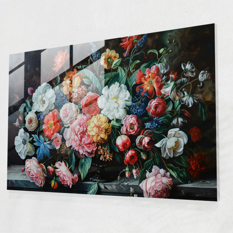 Baroque Style Painting Glass Wall Art - Baroque, Baroque Style Painting, Glass Art, Wall Decoration