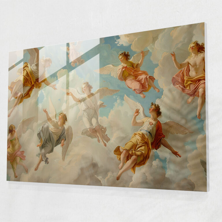 Baroque Style Painting Glass Art - Baroque, Glass Art, Baroque Style Painting, Home Decoration