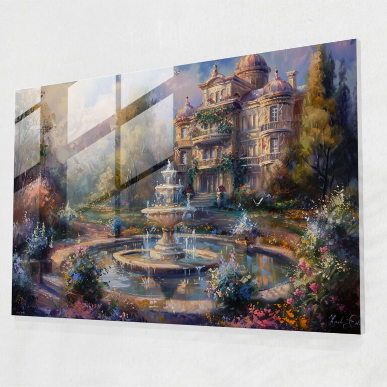 Baroque Style Painting Glass Wall Art - Baroque, Glass Art, Baroque Style Painting, Home Decoration