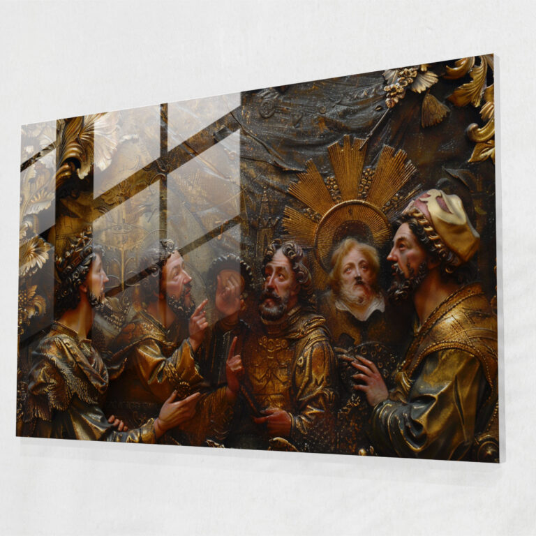 Divine Baroque Glass Wall Art - Baroque, Divine Inspiration, Wall Decoration, Home Decoration