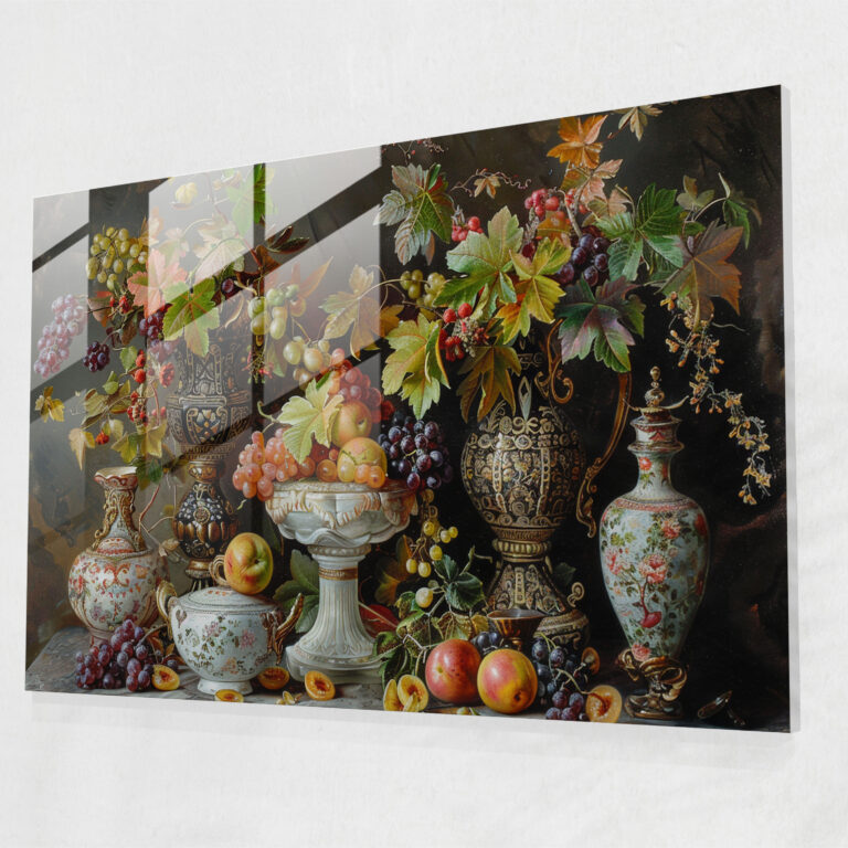 Baroque Style Painting Glass Art - Baroque, Wall Decoration, Glass Art, Sophisticated