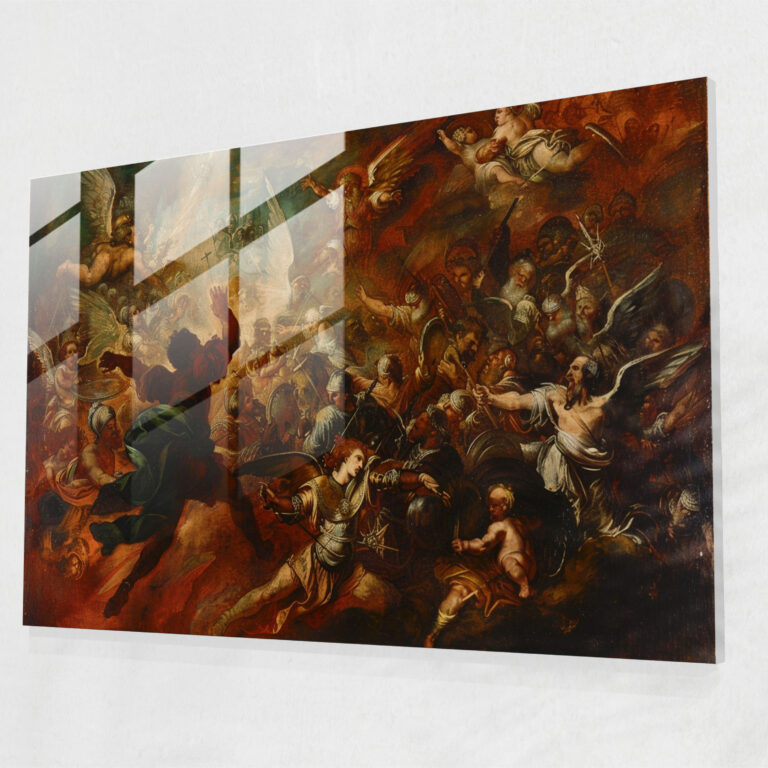 Baroque Style Painting Glass Wall Art - Baroque, Glass Art, Glass Wall Art, Home Decoration