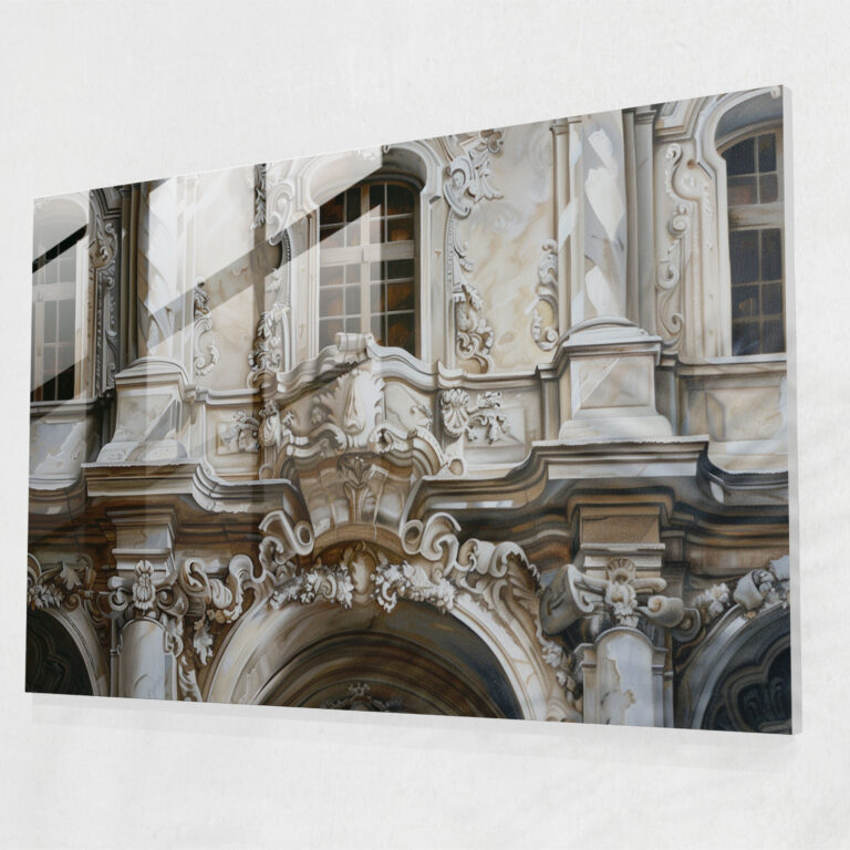 Baroque Style Painting Wall Decoration - Baroque, Home Decoration, Glass Print, Elegant
