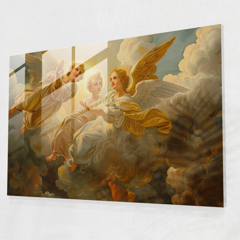 Baroque Style Painting Glass Art - Baroque, Glass Art, Glass Print, Baroque Style Painting