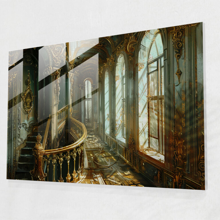 Baroque Style Painting Wall Decoration - Baroque, Wall Decoration, Glass Art, Glass Print