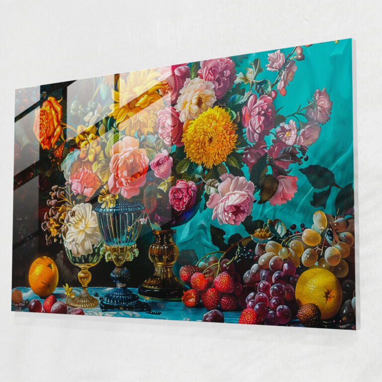 Baroque Style Painting Glass Art - Baroque, Glass Print, Wall Decoration, Glass Art