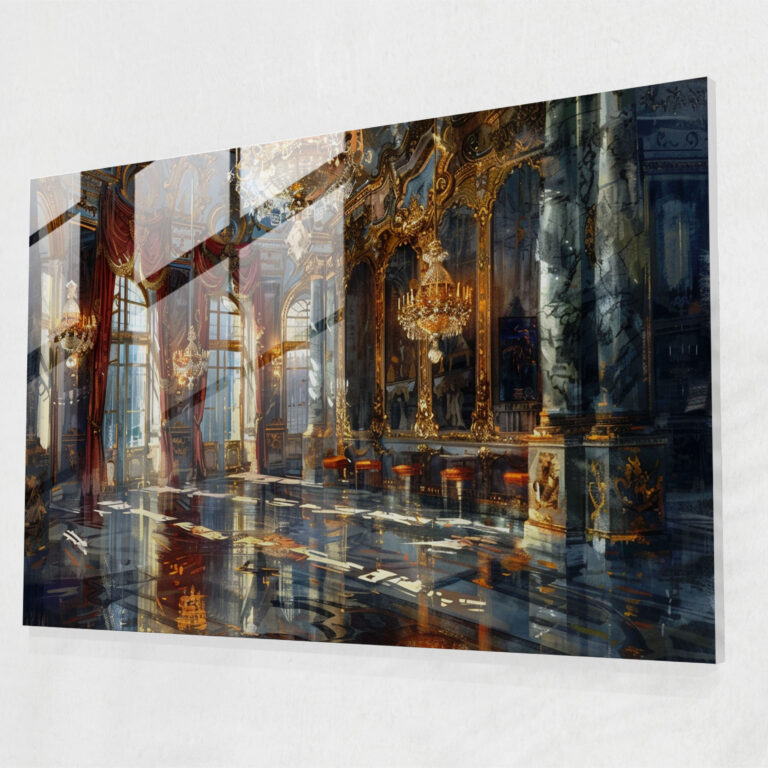 Baroque Style Painting Wall Decoration - Baroque, Rich Textiles, Wall Decoration, Glass Wall Art