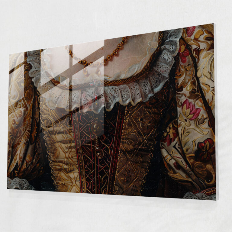 Baroque Style Painting Glass Art - Baroque, Glass Art, Wall Decoration, Home Decoration
