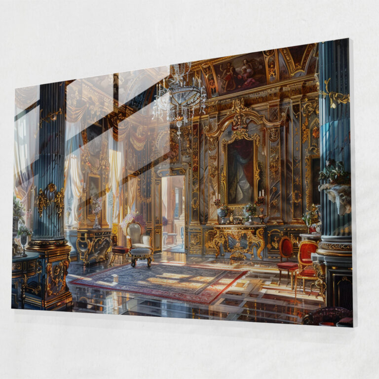 Baroque Style Painting Glass Art - Baroque, Classic Art, Glass Print, Home Decoration