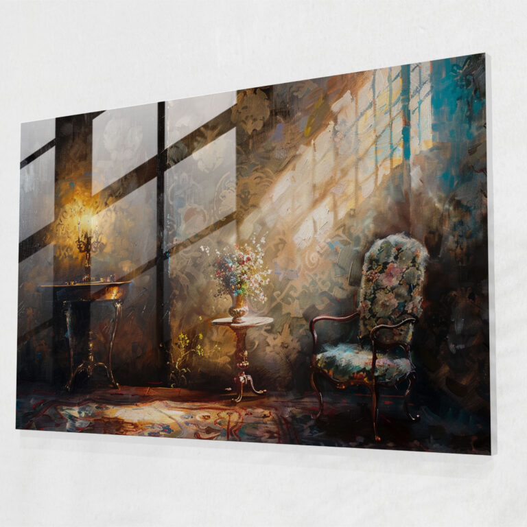 Baroque Style Painting Glass Art - Baroque, Glass Wall Art, Glass Art, Baroque Style Painting