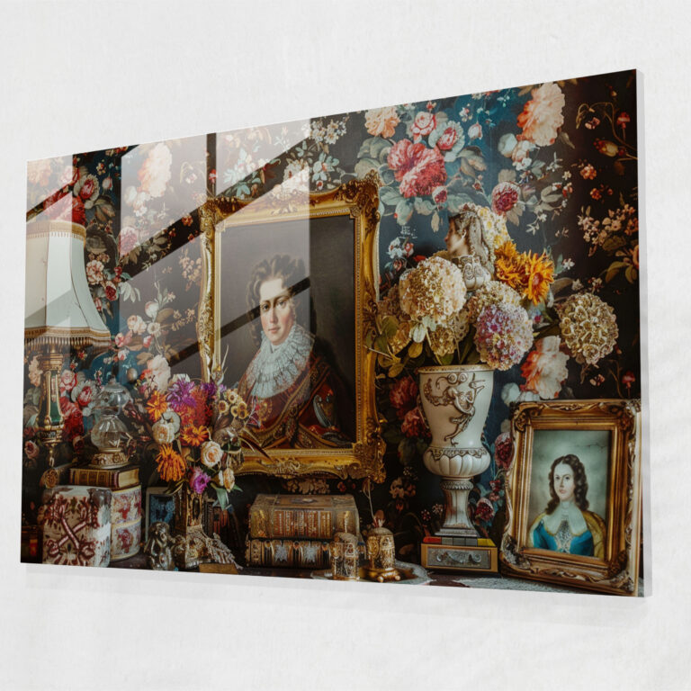 Baroque Style Painting Glass Art - Baroque, Modern Art, Glass Print, Glass Wall Art