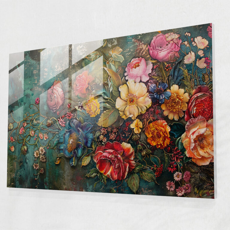 Baroque Style Painting Glass Art - Baroque, Baroque Style Painting, Home Decoration, Glass Print