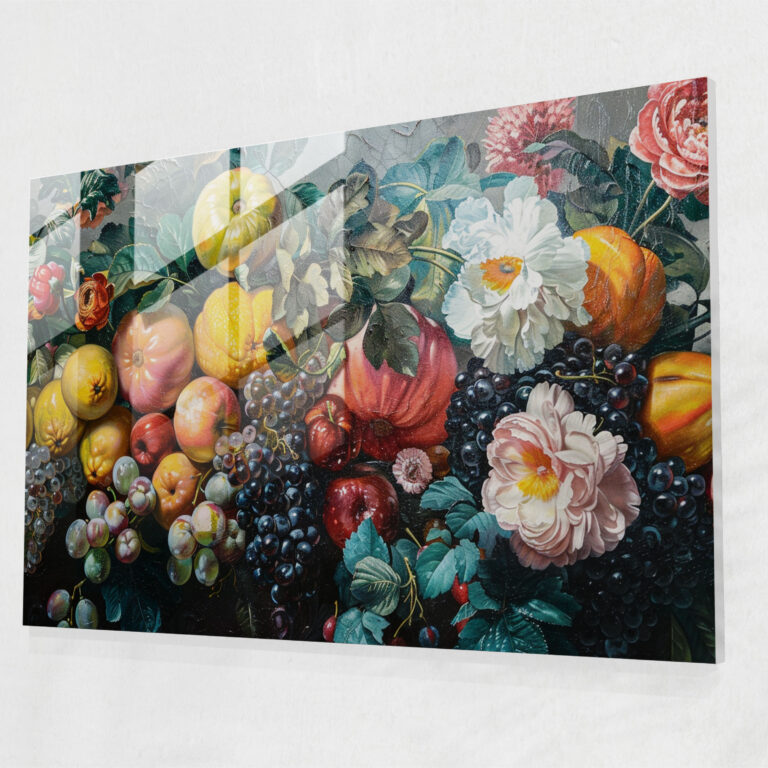 Baroque Style Painting Glass Art - Baroque, Glass Wall Art, Modern Art, Baroque Style Painting
