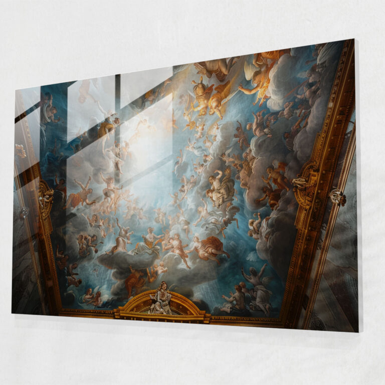 Mythological Gods Glass Print - Baroque, Baroque Style Painting, Home Decoration, Glass Wall Art