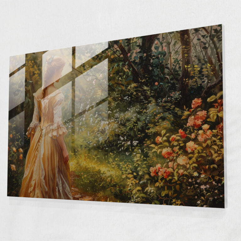 Baroque Style Painting Glass Art - Baroque, Glass Art, Wall Decoration, Modern Art