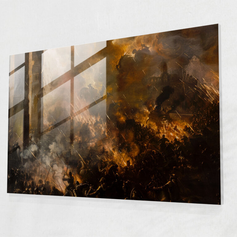 Baroque Style Painting Wall Decoration - Baroque, Glass Print, Glass Art, Modern Art