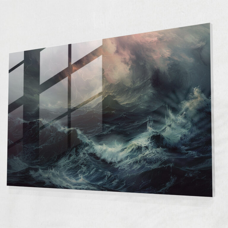 Baroque Style Painting Glass Art - Baroque, Wall Decoration, Nature, Striking